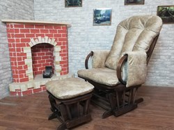 Кресло-качалка "Dondolo-1" с пуфом - фото 5635