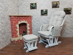 Кресло-качалка "Dondolo-1" с пуфом - фото 5638